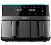 Freidora de aire cecofry duosize 9000, 9 l, 2700 w, doble cestillo y temperadura dual, cubetas de 5,5 y 3,5 l, 8 modos, temperatura entre 80º y 200º,