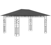 Cenador con mosquitera gris antracita 4x3x2,73 m 180 g/m2