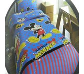 Juego de cama individual completo 3 piezas funda de colchón funda de almohada sábana mickey mouse
