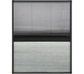 Mosquitera plisada para ventanas contra el sol aluminio 60x80cm cfw30943