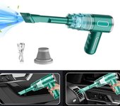 Aspiradora de coche, aspiradora de mano inalámbrica con potente succión, aspiradora portátil 2 en 1, recargable por usb, 120 w