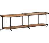 Mueble tv | mueble de salón | mesa de tv madera maciza de acacia 160x42x40 cm cfw58309