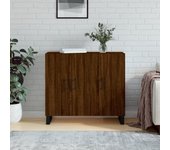 Aparador | aparador de comedor | armario de cocina de madera de ingeniería marrón roble 90x34x80 cm cfw83035