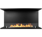 Chimenea de bioetanol empotrada biochimenea trifacial con 3 lados abiertos 90x45 trevi 90