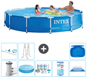 Paquete de piscina - intex - alrededor - 366x366x76 cm + accesorios a1780
