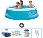 Paquete de piscina - intex - alrededor - 183x183x51 cm + accesorios cb6