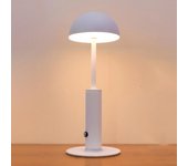 Lámpara de mesa inalámbrica, lámpara decorativa, 3 temperaturas de color, lámpara de escritorio regulable para oficina en casa, blanco