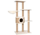 Árbol para gatos con poste rascador 126 cm hierba marina