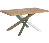 Mesa fija 90x160 cm versalux patas roble descortezado 4/a