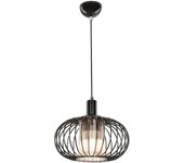 Lámpara colgante batley 1 x e27 20 w rejilla metal plástico 25 x 29 cm negro [lux.pro]
