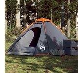 Tienda de campaña iglú para 4 personas impermeable gris naranja v8056 unico / gris