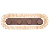Percha 4 ganchos tropiques ratán 76x25 cm - atmosphera créateur d'intérieur
