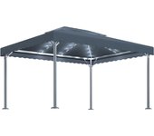 Cenador con tira de luces led aluminio antracita 400x300 cm