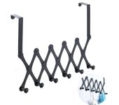 Gancho de puerta sin perforaciones, estante de almacenamiento de baño, perchero, gancho para ropa, gancho retráctil