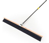 Escoba para acabado de hormigón y de 91 cm con mango telescopico de 2 metros