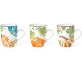 H&h 12 taza de otoño en porcelana decorada cc 280