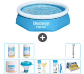 Paquete de piscina - bestway - alrededor - 244x244x61 cm + accesorios