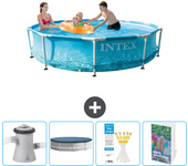 Paquete de piscina - intex - alrededor - 305x305x76 cm + accesorios cb129