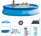 Paquete de piscina - intex - alrededor - 396x396x84 cm + accesorios a718