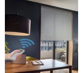 Easydeco - estor enrollable a motor a batería screen premium ( gris, 200_x_250_cm) | tamaño tela 196 x 250 cm