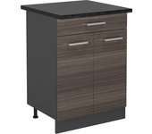 Vicco mueble bajo de cocina r-line, gris noble, 60 cm , et antracita