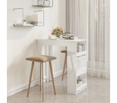 Estantería para mesa de bar blanco brillante 102x50x103,5cm