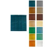 Persiana de madera alicantina con polea metálica - estor enrollable para ventanas, puertas, salón | 85 x 220 cm (azul (barnizada))