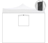 Lona lateral impermeable blanca 2x2mt con ventana de recambio para cenador plegable 2x2mt