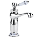 Grifo mezclador de lavabo, grifo de baño, grifo retro de lavabo con agua fría y caliente ajustable - sin manguera de suministro de agua