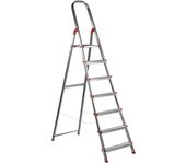 Escalera aluminio rolser unica 7 peldaños. certificada según norma europea en-131 para uso doméstico y profesional.