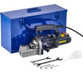 Vevor máquina cortadora de barras de refuerzo electrohidráulica portátil, diámetro corte 4-20 mm 1000 w, con caja de herramientas, tanque combustible
