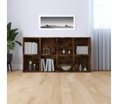 Estantería/aparador | aparador de comedor | armario de cocina contrachapada roble ahumado 66x30x130 cm cfw38224