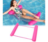 Colchoneta piscina tumbona hamaca flotante, pool colchón hinchable, flotador piscina playa cama de agua flotador inflable del agua hinchable rosa