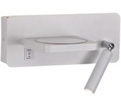 Aplique led rob con puerto usb y cargador wireless (8w 3000k 532lm) – blanco mate