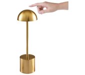 Lámpara de mesa led inalámbrica, lámpara de escritorio recargable, atenuación continua de 3 colores, luz ambiental con control táctil