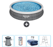 Paquete de piscina - bestway - alrededor - 366x366x76 cm + accesorios cb59