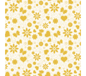 Papel pintado floral amarillo