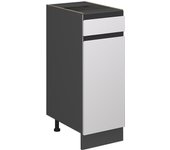 Vicco mueble bajo de cocina r-line, blanco, 30 cm en forma de j, sin encimera