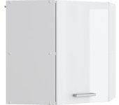 Vicco armario colgante de esquina r-line, blanco alto brillo, 57 cm
