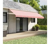 Maison exclusive - tela de repuesto de toldo rayas rojas y blancas 5x3 m