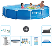 Paquete de piscina - intex - alrededor - 366x366x76 cm + accesorios a1752