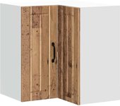 Mueble de cocina esquina pared lucca madera vieja