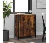 Aparador | aparador de comedor | armario de cocina de madera de ingeniería roble ahumado 70x30x80 cm cfw61583
