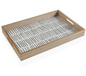 Bandeja de aperitivos versa new lines madera mdf (30 x 5 x 45 cm)
