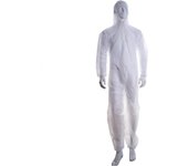 Pack 10 uds buzo mono desechable capucha talla 4 xl blanco. protección para clínicas, laboratorios, fábricas, veterinarios, granjas, bricolaje…