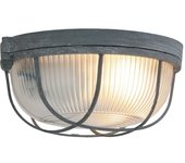 Mexlite - plafón - lisanne - gris - vidrio metal - ø 17cm - e27 - 1342gr