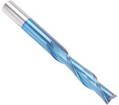 Fresa de extremo de 2 flautas con vástago redondo de acero de tungsteno con revestimiento azul de 6 x 6