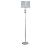 Pie de salón cromo bolas mosaico espejo pantalla hilo plata 1xe27