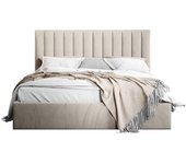 Cama comfidream 179, doble, de color marrón claro, 140x200, tapiz, somieres, 151x212x105cm