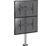Soporte de suelo atornillable para 2 tv 40-65, altura 175 cm
